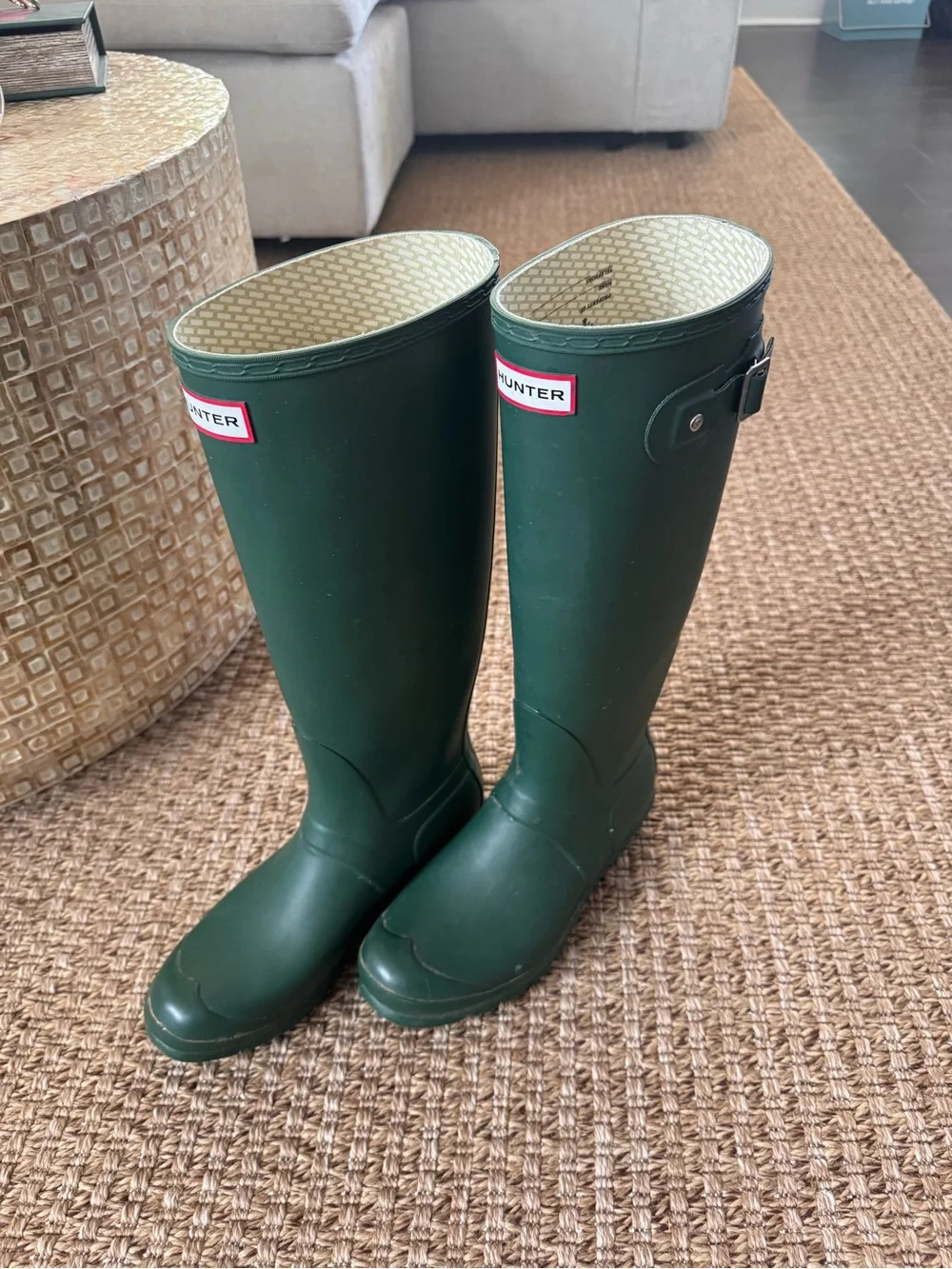 Hunter Green Tall Rain Boots